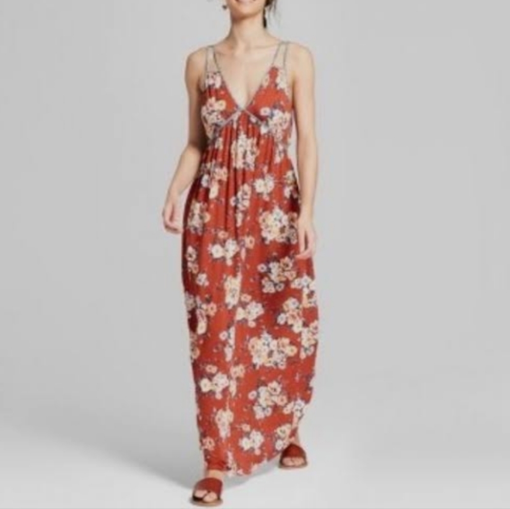 Xhilaration Brown and Black Patterned Dress - Picture 1 of 8